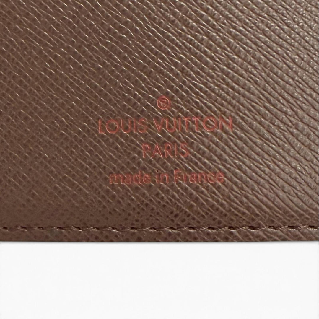 極美品△LOUIS VUITTON ルイヴィトン N61674 ダミエ ポルトフォイユ ヴィエノワ がま口財布 二つ折り財布 ブラウン 仏製 箱・保存袋付き