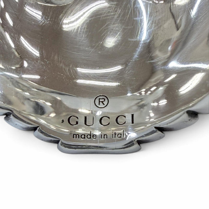 美品▼GUCCI グッチ AG925 インターロッキングG ガーデン スネーク タイガーヘッド リング 指輪 シルバー グリーン 14 JP14号 重量17.2g