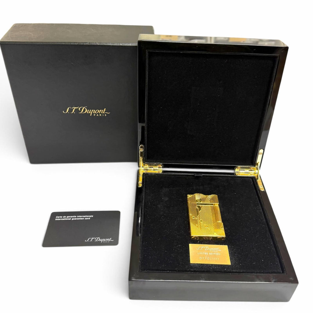 良品□Dupont デュポン 2012年製 尾田栄一郎 スリーピングマーメイド 1111個限定 ガスライター ゴールド フランス製 メンズ 着火確認済み