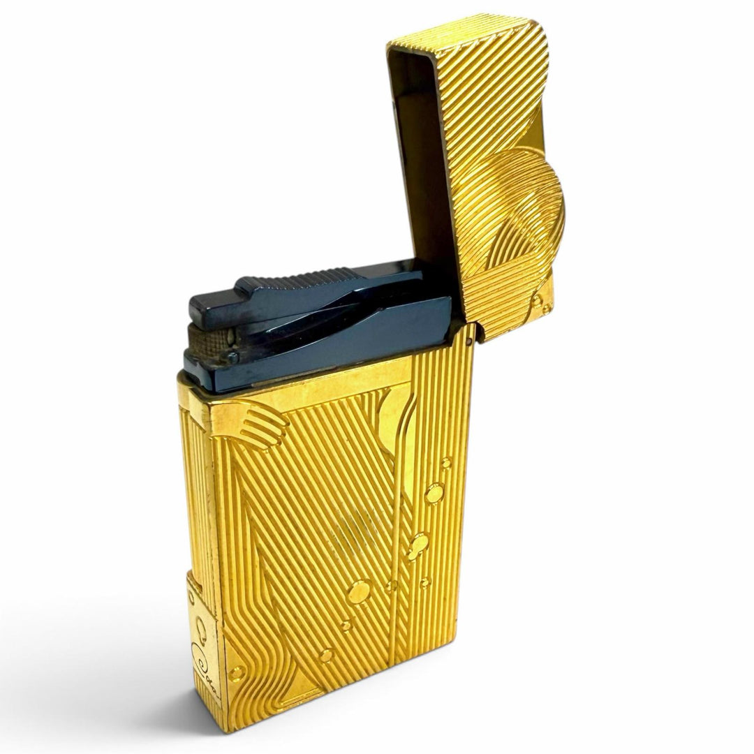 良品□Dupont デュポン 2012年製 尾田栄一郎 スリーピングマーメイド 1111個限定 ガスライター ゴールド フランス製 メンズ 着火確認済み