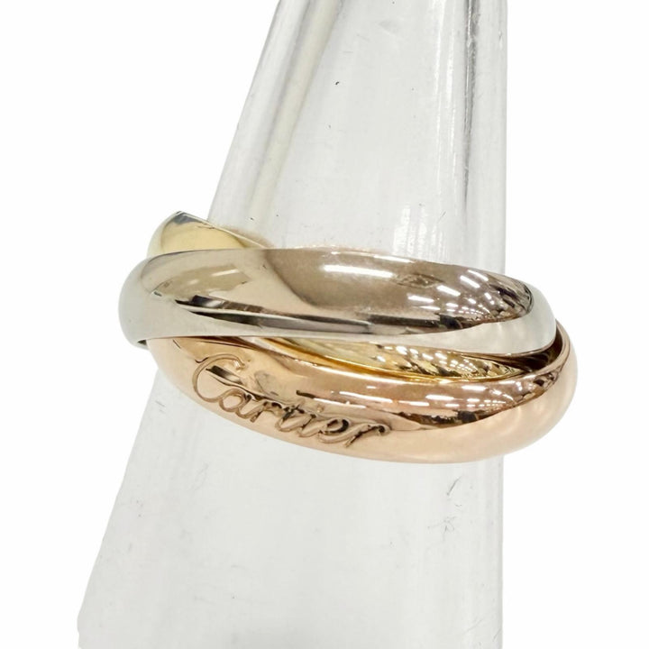 極美品△Cartier カルティエ トリニティ クラシック MM リング 指輪 750(YG PG WG) スリーカラーゴールド 50 (JP10号) 重量7.7g オススメ