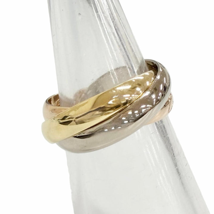 極美品△Cartier カルティエ トリニティ クラシック MM リング 指輪 750(YG PG WG) スリーカラーゴールド 50 (JP10号) 重量7.7g オススメ