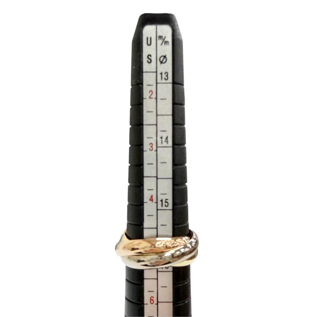 極美品△Cartier カルティエ トリニティ クラシック MM リング 指輪 750(YG PG WG) スリーカラーゴールド 50 (JP10号) 重量7.7g オススメ