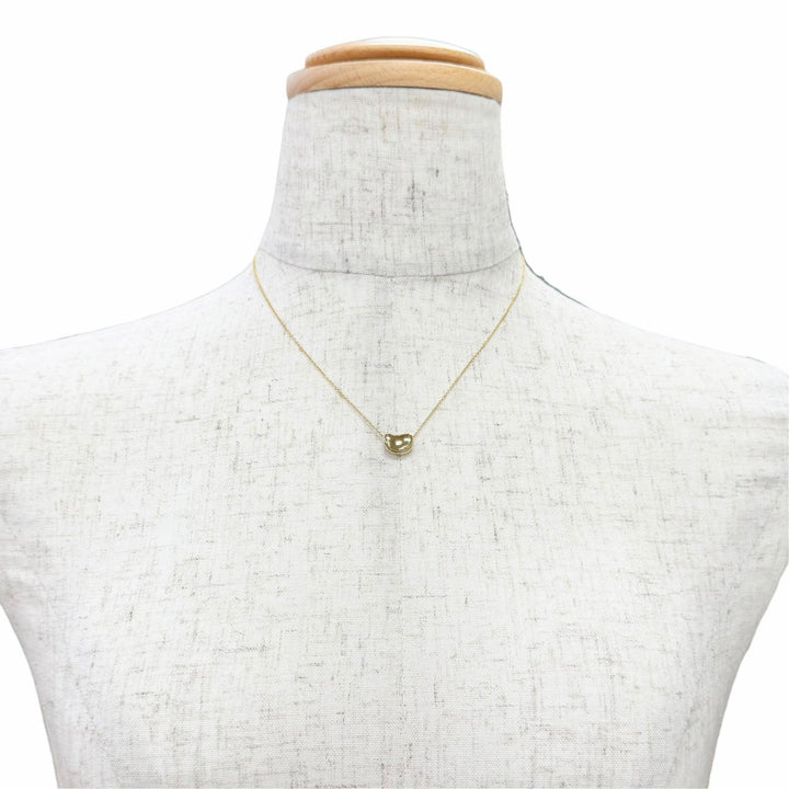 極美品△TIFFANY&amp;Co. ティファニー エルサペレッティ ビーン デザイン ペンダント ネックレス 750(YG) イエローゴールド 重量4.21g