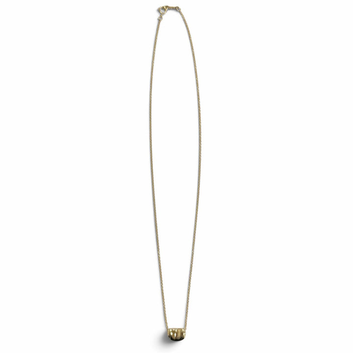 極美品△TIFFANY&amp;Co. ティファニー エルサペレッティ ビーン デザイン ペンダント ネックレス 750(YG) イエローゴールド 重量4.21g
