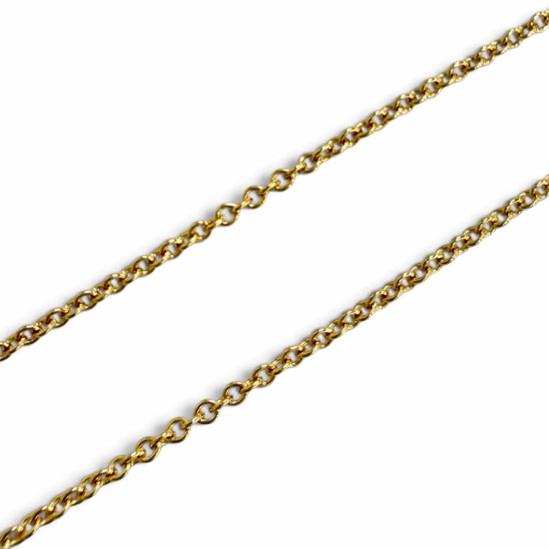 極美品△TIFFANY&amp;Co. ティファニー エルサペレッティ ビーン デザイン ペンダント ネックレス 750(YG) イエローゴールド 重量4.21g