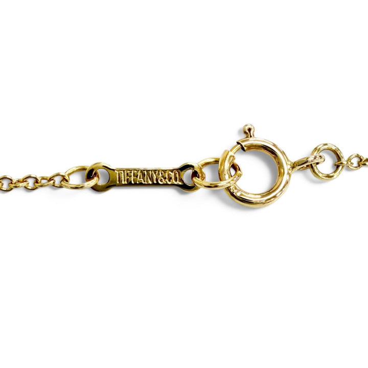 極美品△TIFFANY&amp;Co. ティファニー エルサペレッティ ビーン デザイン ペンダント ネックレス 750(YG) イエローゴールド 重量4.21g