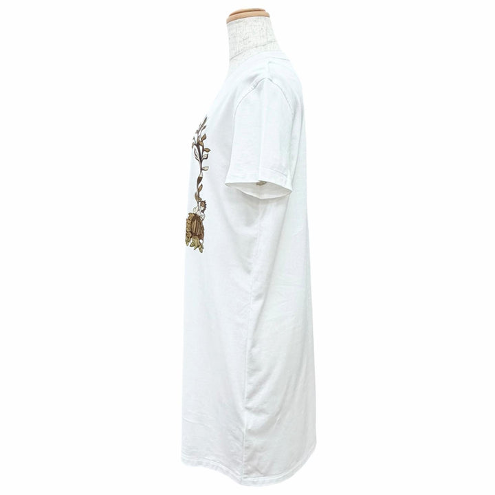 極美品△HERMES エルメス 24SS 4E4530DA Della Cavalleria デッラ カヴァッレリア コットン100％ 半袖Ｔシャツ ワンピース FR 38 正規品