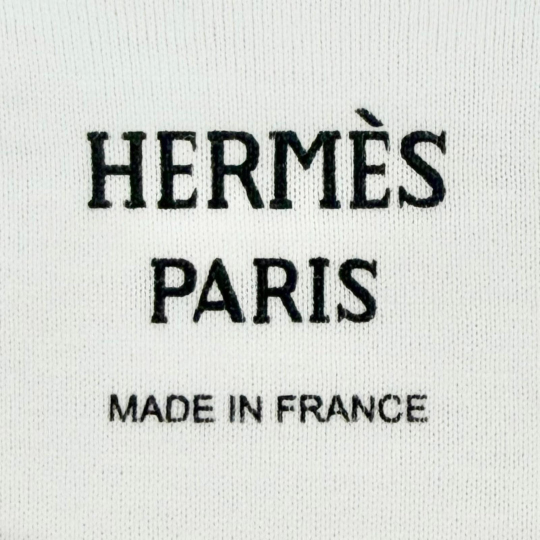 極美品△HERMES エルメス 24SS 4E4530DA Della Cavalleria デッラ カヴァッレリア コットン100％ 半袖Ｔシャツ ワンピース FR 38 正規品