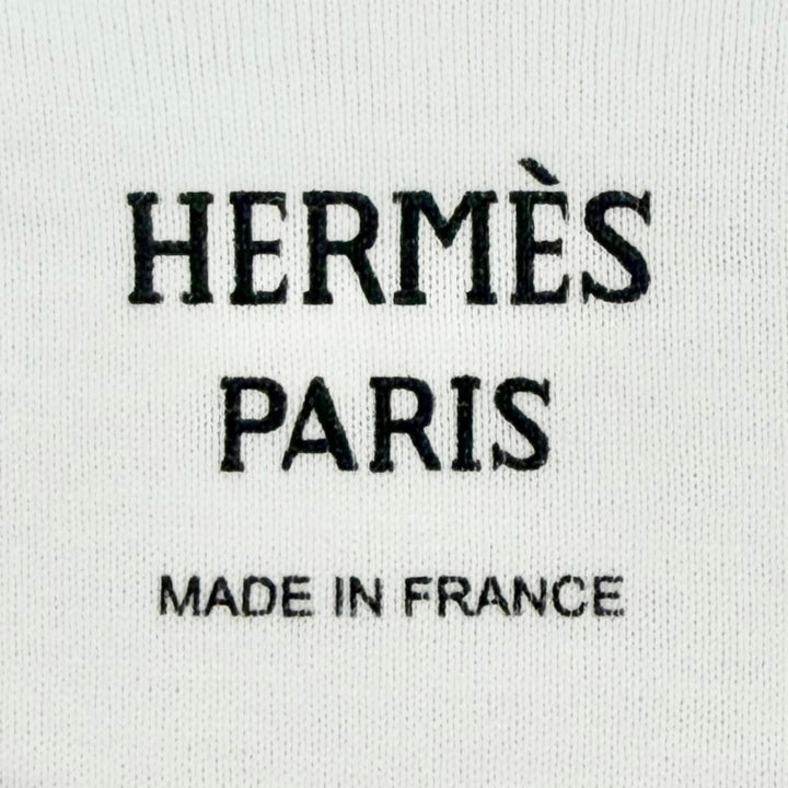 極美品△HERMES エルメス 24SS 4E4530DA Della Cavalleria デッラ カヴァッレリア コットン100％ 半袖Ｔシャツ ワンピース FR 38 正規品