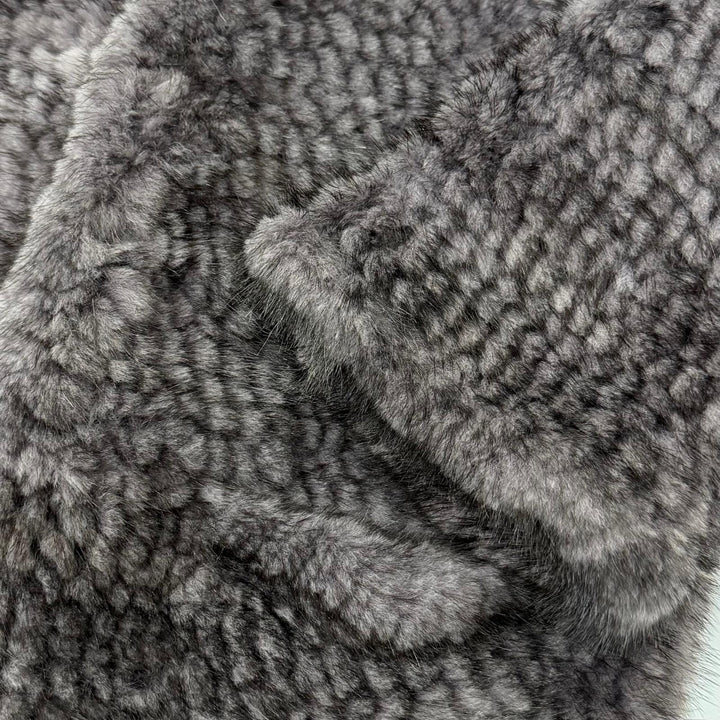 極美品☆allureville アリュービル MINK ミンクファー ノーカラージャケット 本毛皮コート グレー系 2 正規品 レディース