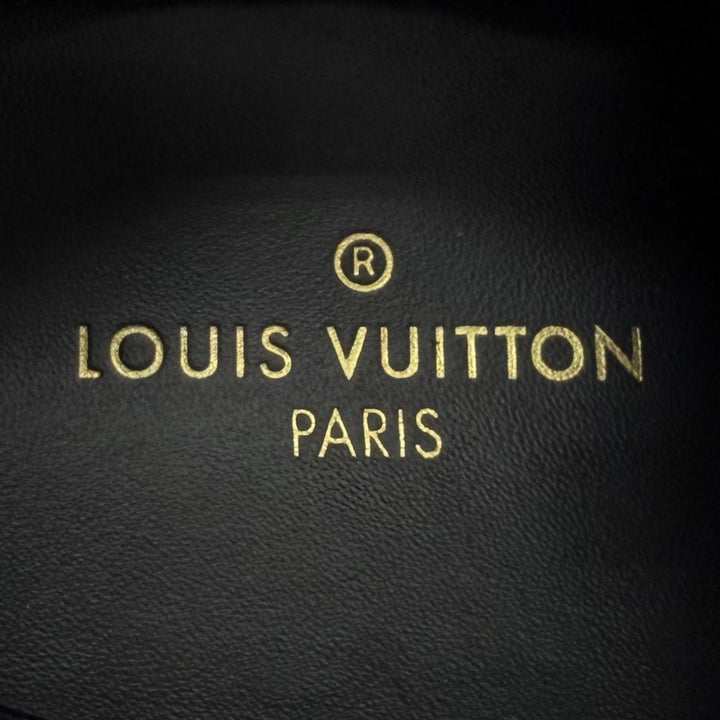 美品★LOUIS VUITTON ルイヴィトン LV ランアウェイライン スウェードレザー使い モノグラムキャンバス スニーカー 35.5 伊製 箱付き