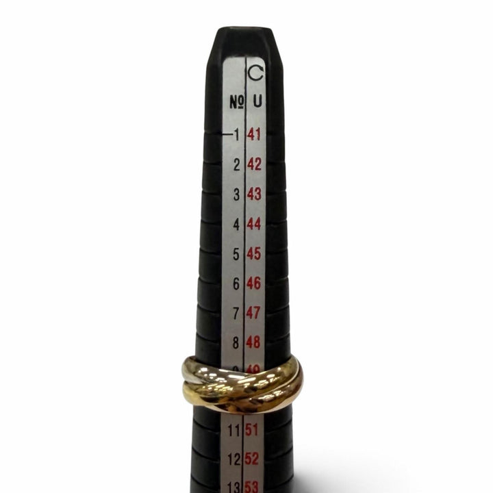 極美品★Cartier カルティエ トリニティ リング クラシックモデル 750(YG PG WG) リング 指輪 49 (JP9号相当) 重量5.77g レディース