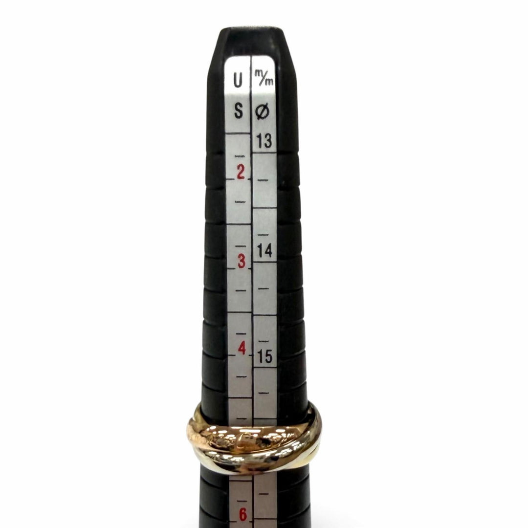 極美品★Cartier カルティエ トリニティ リング クラシックモデル 750(YG PG WG) リング 指輪 49 (JP9号相当) 重量5.77g レディース