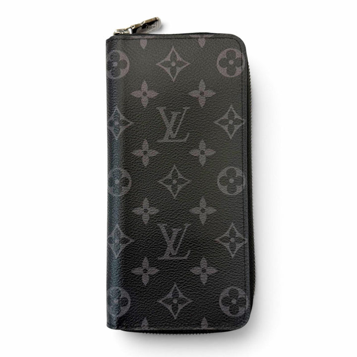 極美品▼LOUIS VUITTON ルイヴィトン M62295 LV モノグラム エクリプス ジッピー ウォレット ヴェルティカル レザー RFID確認済 長財布