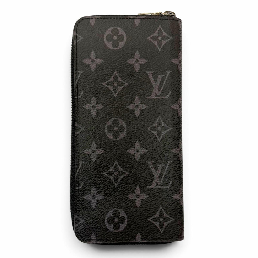 極美品▼LOUIS VUITTON ルイヴィトン M62295 LV モノグラム エクリプス ジッピー ウォレット ヴェルティカル レザー RFID確認済 長財布