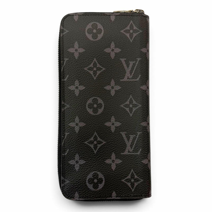 極美品▼LOUIS VUITTON ルイヴィトン M62295 LV モノグラム エクリプス ジッピー ウォレット ヴェルティカル レザー RFID確認済 長財布