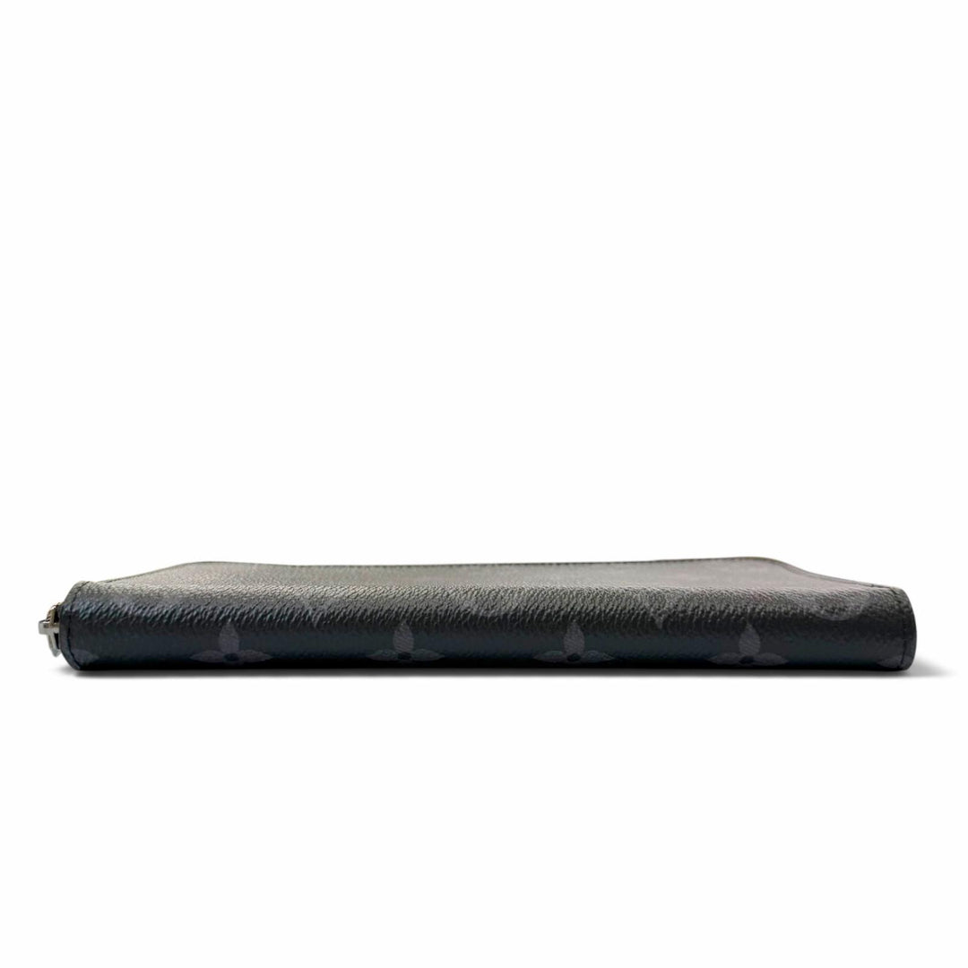極美品▼LOUIS VUITTON ルイヴィトン M62295 LV モノグラム エクリプス ジッピー ウォレット ヴェルティカル レザー RFID確認済 長財布