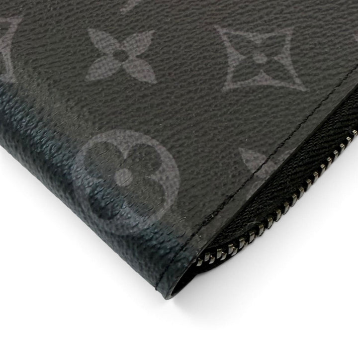 極美品▼LOUIS VUITTON ルイヴィトン M62295 LV モノグラム エクリプス ジッピー ウォレット ヴェルティカル レザー RFID確認済 長財布