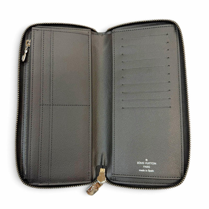 極美品▼LOUIS VUITTON ルイヴィトン M62295 LV モノグラム エクリプス ジッピー ウォレット ヴェルティカル レザー RFID確認済 長財布