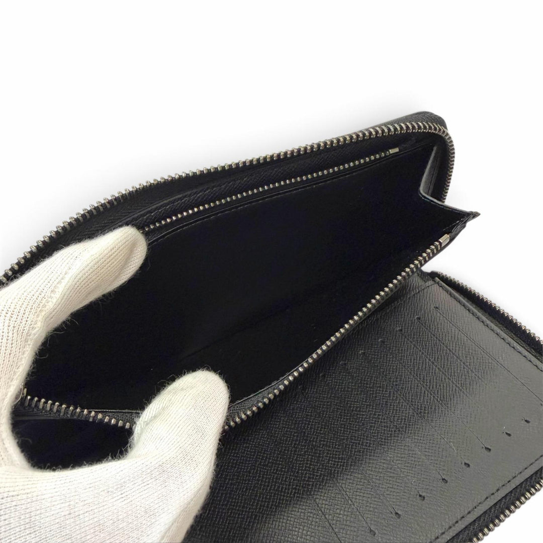 極美品▼LOUIS VUITTON ルイヴィトン M62295 LV モノグラム エクリプス ジッピー ウォレット ヴェルティカル レザー RFID確認済 長財布