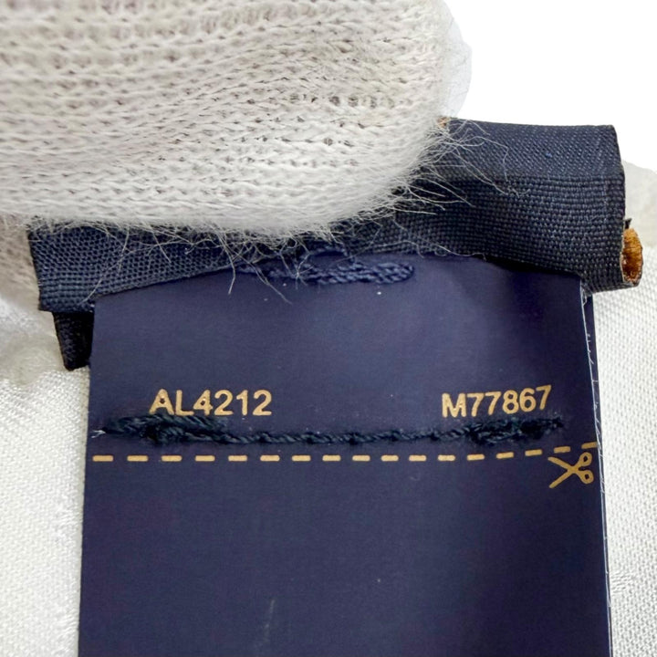 極美品△LOUIS VUITTON ルイヴィトン M77867 ネバーフリーズ シャーリング エシャルプ 裏地シルク シアリングマフラー アイボリー 正規品
