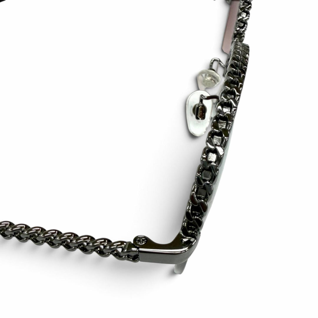美品★CHANEL シャネル 4242 ココマーク チェーン付 パントシェイプ グラデーションレンズ サングラス ブラウン シルバー金具 55□17 135