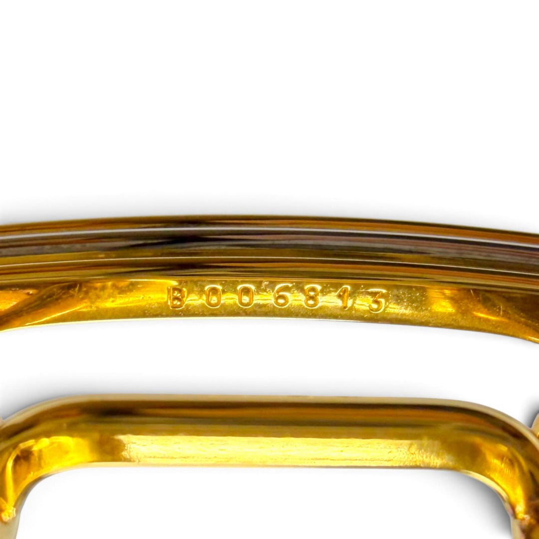 美品▼Cartier カルティエ トリニティ ツーブリッジ ロゴ金具付 アイウェア サングラス ゴールド ボルドー 59□14 140 度入り フランス製