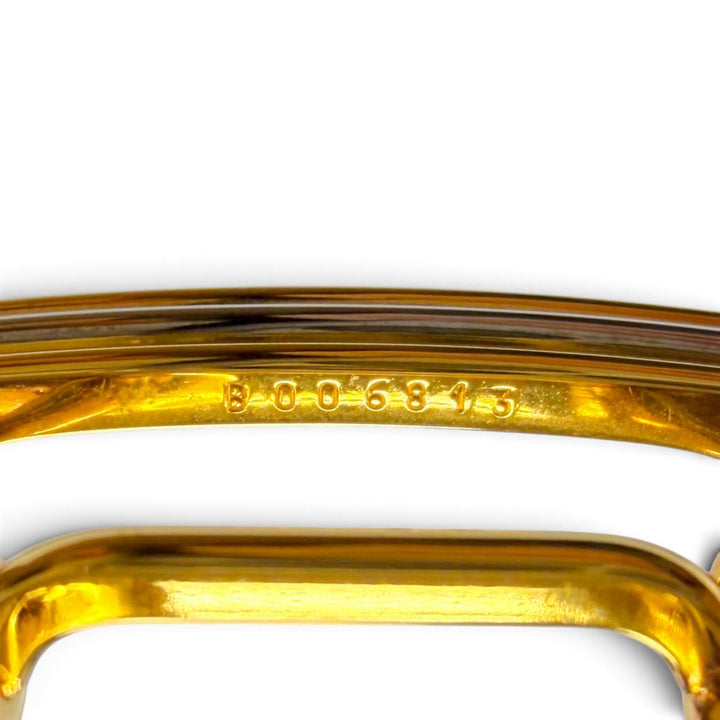 美品▼Cartier カルティエ トリニティ ツーブリッジ ロゴ金具付 アイウェア サングラス ゴールド ボルドー 59□14 140 度入り フランス製