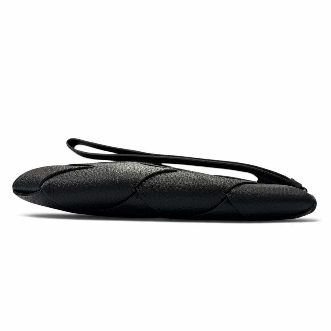 未使用品▼BOTTEGAVENETA ボッテガヴェネタ 795632 レザー マキシイントレチャート ディアゴ クラッチバッグ ブラック 伊製 定価335500円