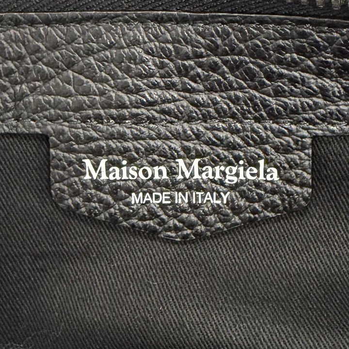美品△Maison Margiela 11 メゾンマルジェラ11 SB1WC0013 5AC ショッピング ラージ トートバッグ レザー キャンバス ブラック イタリア製