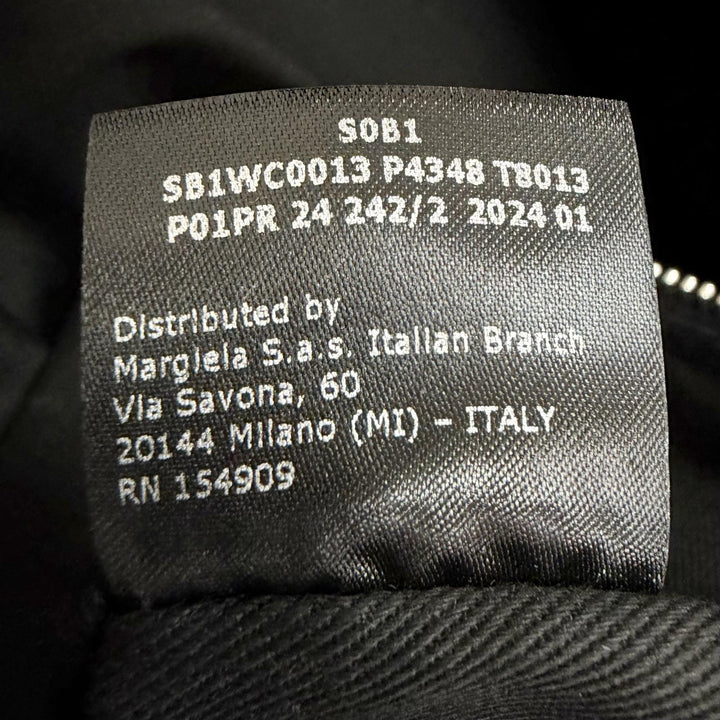 美品△Maison Margiela 11 メゾンマルジェラ11 SB1WC0013 5AC ショッピング ラージ トートバッグ レザー キャンバス ブラック イタリア製