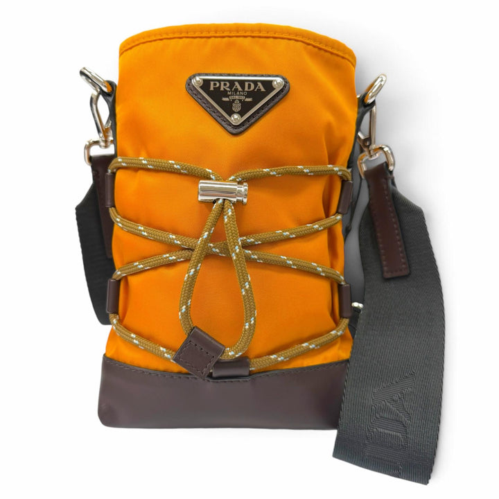 極美品▼PRADA プラダ 2ZT079 スピードロック ナイロン レザー Re-Nylon トライアングルロゴ フォンポーチ ショルダーバッグ 箱付き