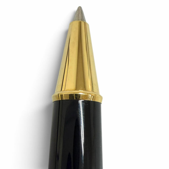 極美品□MONTBLANC モンブラン マイスターシュテュック クラシック ローラーボール ボールペン ブラック ゴールド ドイツ製 メンズ