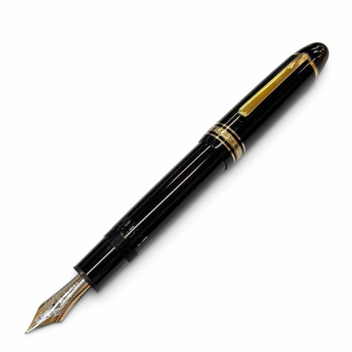 良品▼MONTBLANC モンブラン マイスターシュテュック 149 ペン先14K Fニブ ホワイトスター 万年筆 ブラック ゴールド ドイツ製 メンズ