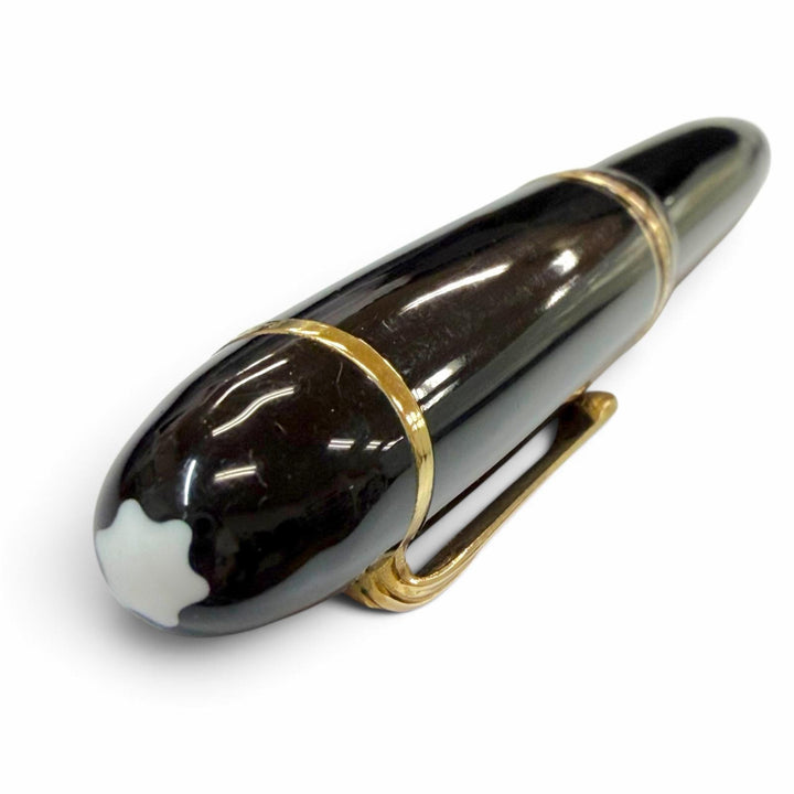 良品▼MONTBLANC モンブラン マイスターシュテュック 149 ペン先14K Fニブ ホワイトスター 万年筆 ブラック ゴールド ドイツ製 メンズ