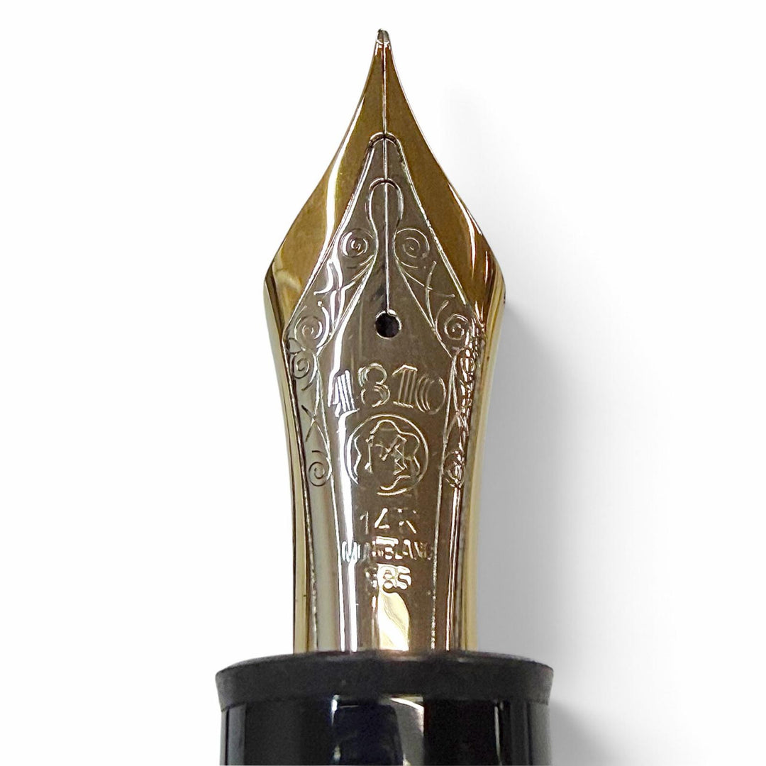 良品▼MONTBLANC モンブラン マイスターシュテュック 149 ペン先14K Fニブ ホワイトスター 万年筆 ブラック ゴールド ドイツ製 メンズ