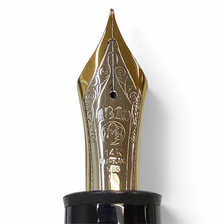 良品▼MONTBLANC モンブラン マイスターシュテュック 149 ペン先14K Fニブ ホワイトスター 万年筆 ブラック ゴールド ドイツ製 メンズ