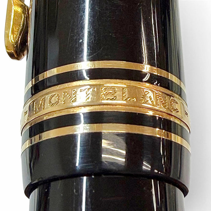 良品▼MONTBLANC モンブラン マイスターシュテュック 149 ペン先14K Fニブ ホワイトスター 万年筆 ブラック ゴールド ドイツ製 メンズ