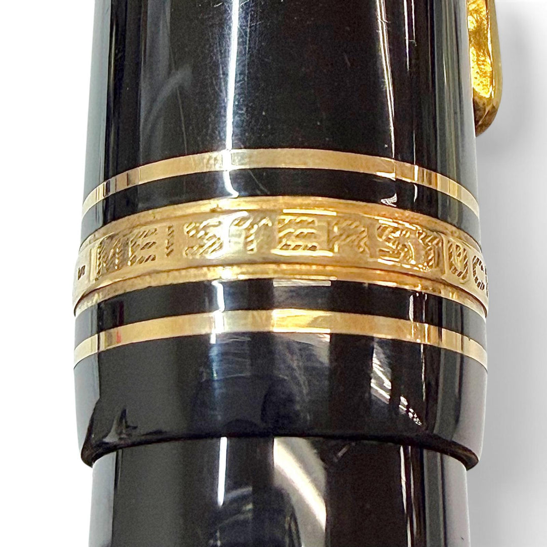 良品▼MONTBLANC モンブラン マイスターシュテュック 149 ペン先14K Fニブ ホワイトスター 万年筆 ブラック ゴールド ドイツ製 メンズ