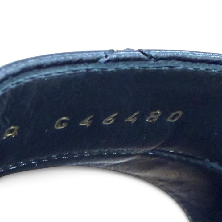 未使用品★CHANEL シャネル 2025年製 G46480 ココマーク金具 マトラッセ レザー サンダル ブラック シルバー金具 37.5 イタリア製 箱付き