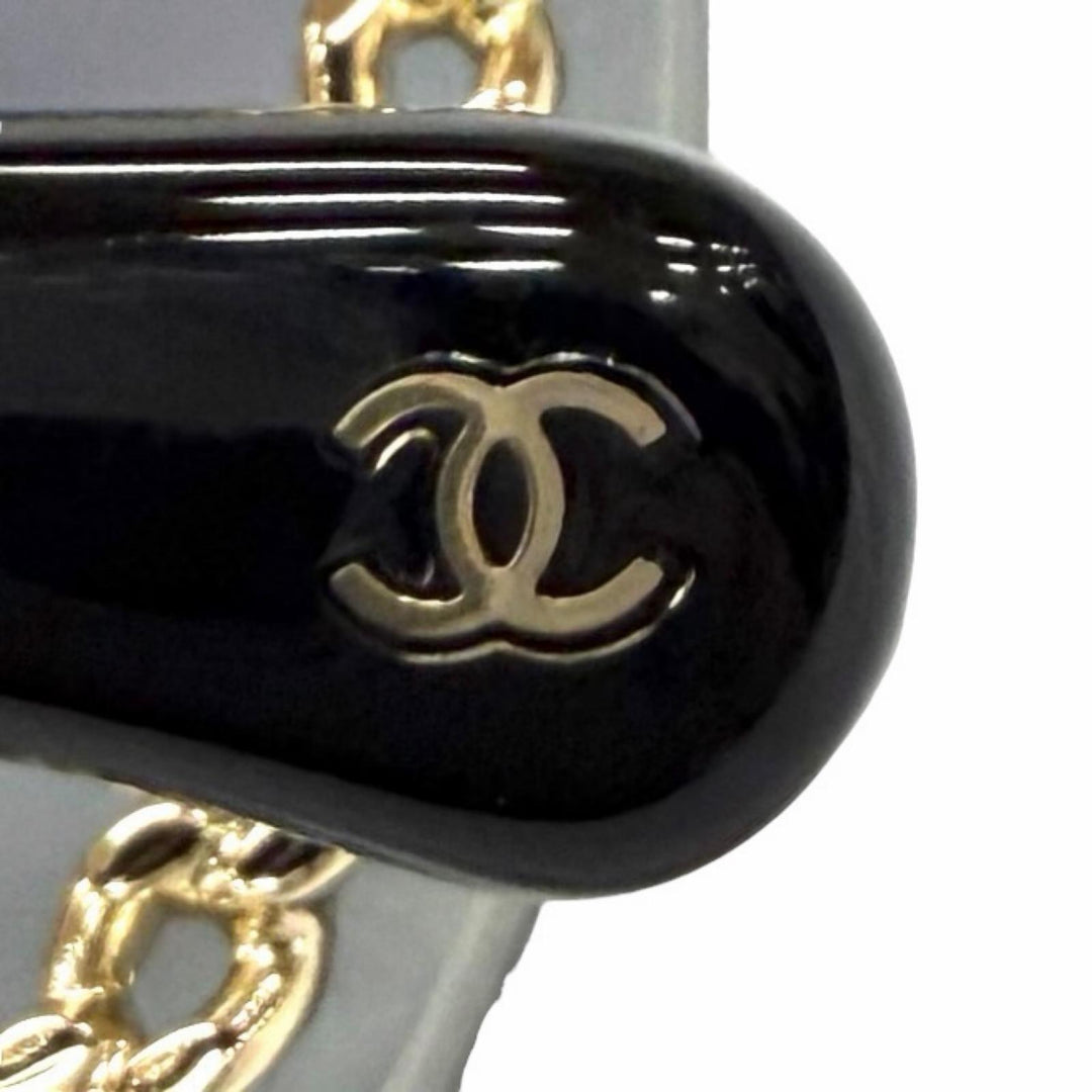 美品★CHANEL シャネル 4245 チェーングラスコード付 ココマーク ラウンド サングラス ブラック ゴールド 58□18 135 イタリア製