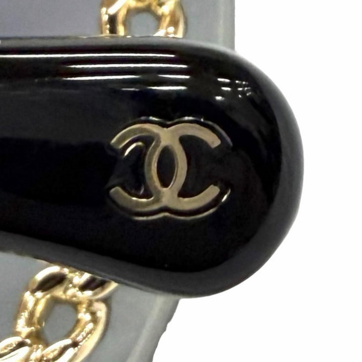 美品★CHANEL シャネル 4245 チェーングラスコード付 ココマーク ラウンド サングラス ブラック ゴールド 58□18 135 イタリア製