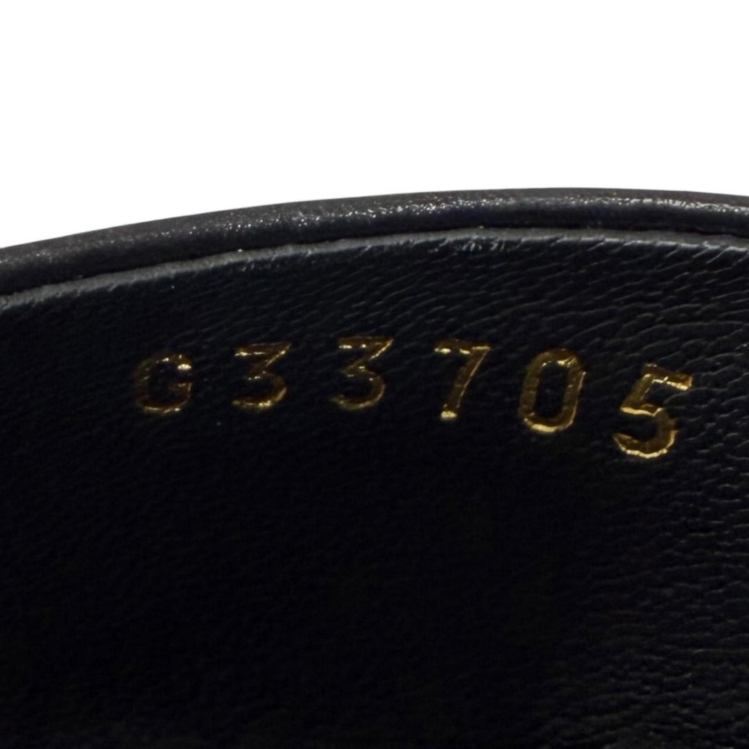 極美品★CHANEL シャネル G33705 ココマーク レザー ミュール ブラック ゴールド金具 36 イタリア製 レディース 保存袋付き