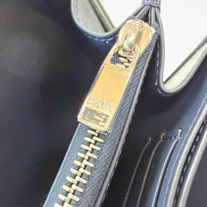 美品▼DIOR RIMOWA ディオールオム リモワ 2DRCA295YWT パーソナル アルミニウム レザー ショルダーバッグ ブルー ネイビー ドイツ製