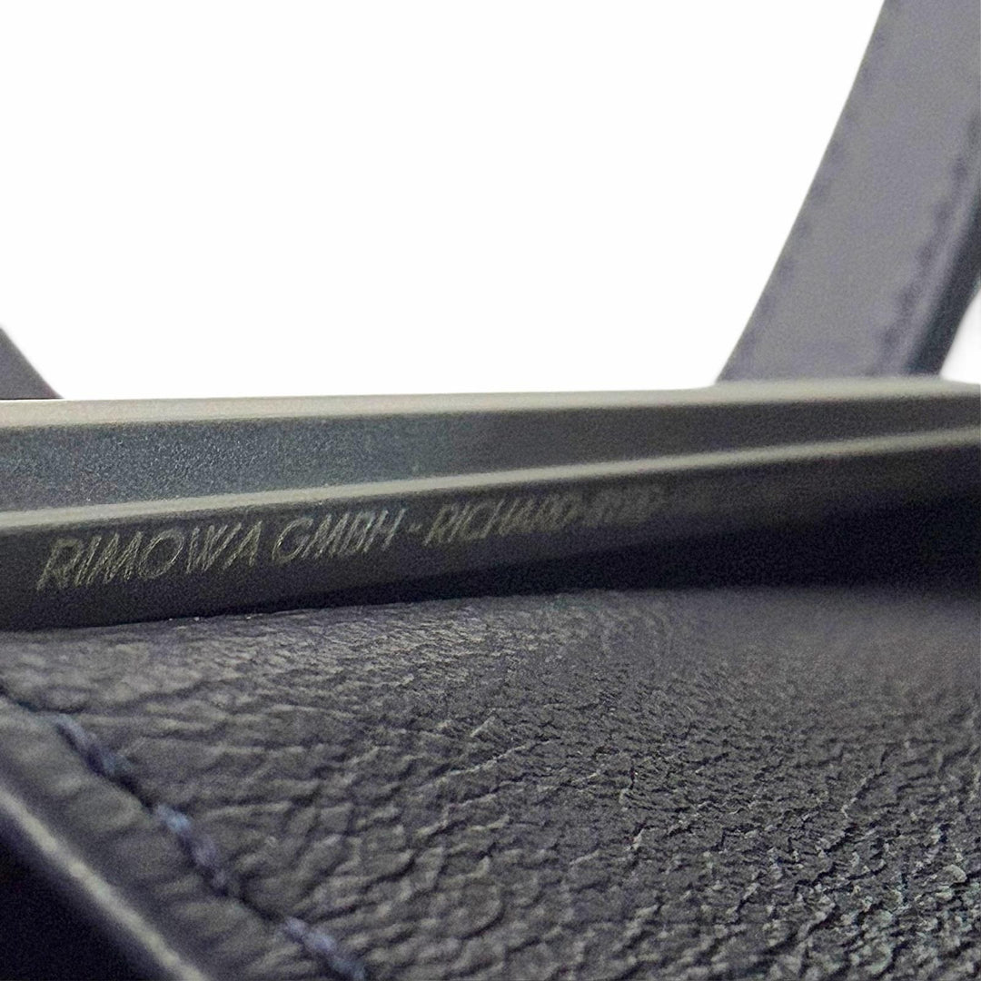 美品▼DIOR RIMOWA ディオールオム リモワ 2DRCA295YWT パーソナル アルミニウム レザー ショルダーバッグ ブルー ネイビー ドイツ製