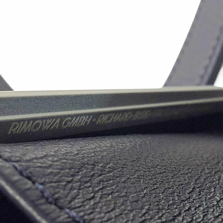美品▼DIOR RIMOWA ディオールオム リモワ 2DRCA295YWT パーソナル アルミニウム レザー ショルダーバッグ ブルー ネイビー ドイツ製