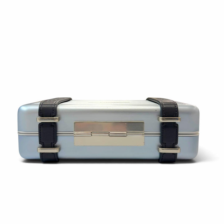 美品▼DIOR RIMOWA ディオールオム リモワ 2DRCA295YWT パーソナル アルミニウム レザー ショルダーバッグ ブルー ネイビー ドイツ製