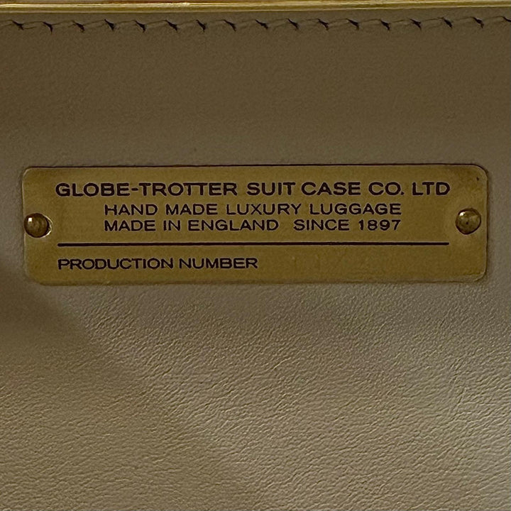 美品▼GLOBE TROTTER グローブトロッター センテナリー マイクロケース レザー 2WAY ショルダーバッグ グリーン ブラウン 定価297000円