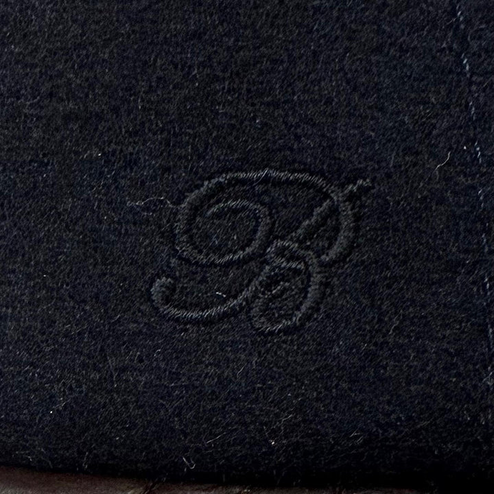 美品▼BERLUTI ベルルッティ B Thabor レザーバイザー エンブロイダリー カシミヤ 公式掲載中 ベースボールキャップ M 正規 定価112200円